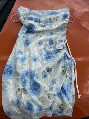 Windsor Blue and White Sequined Floral Dress